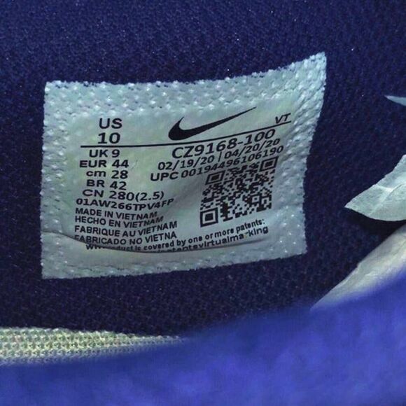 Nike Air Max Excee Mens Pre-owned White & Deep Blue Sneakers - sz. 10 - Picture 7 of 7